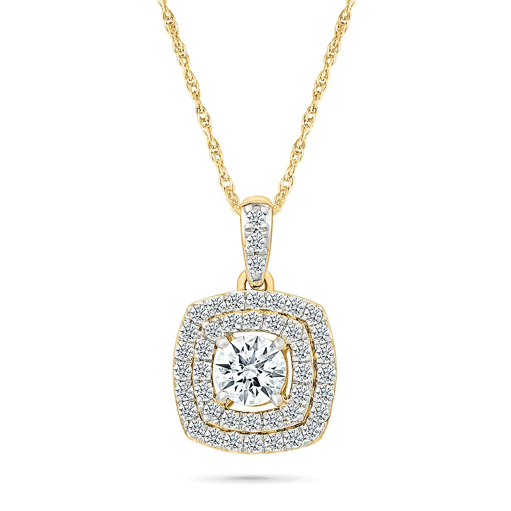 Square of Sparkle Pendant