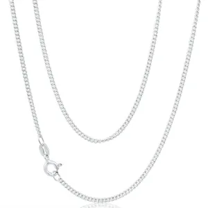 Sterling Silver Curb 50 Gauge Chain 50cm