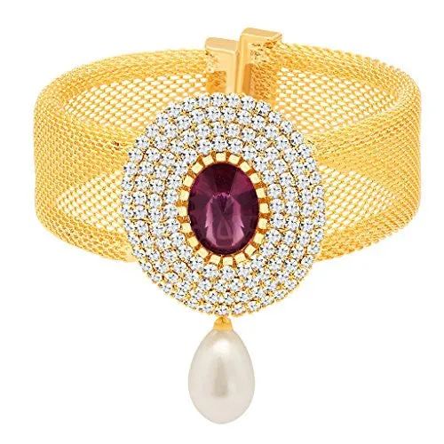 Sukkhi Exquisite Gold Plated AD Ten Changeable Stone Kada for Women