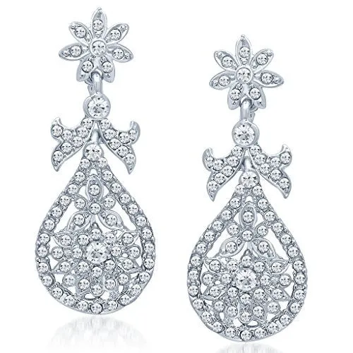 Sukkhi Pleasing Rhodium plated AD Stone Necklace Set for Women
