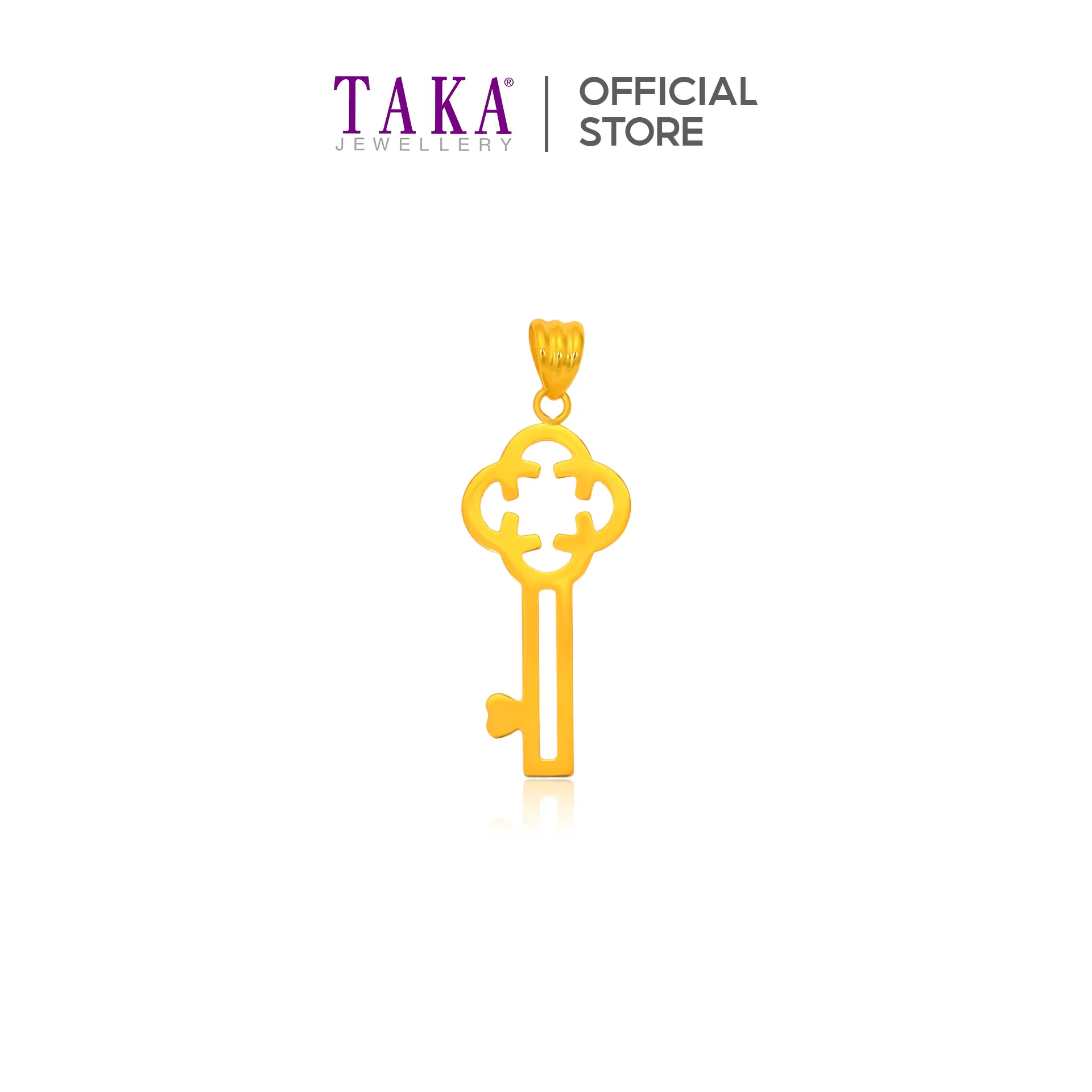 TAKA Jewellery 916 Gold Pendant Key