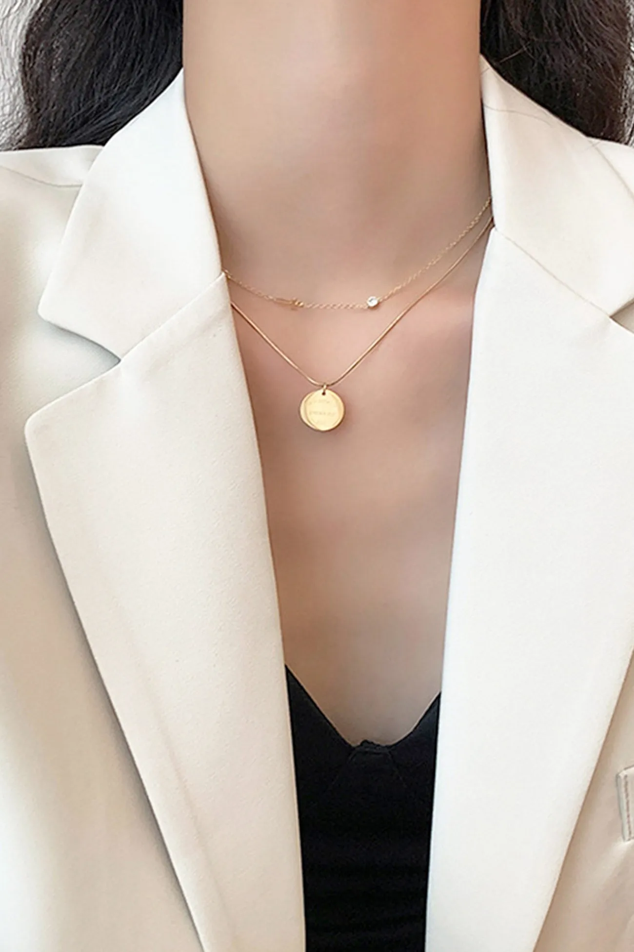 TastyHottie - Double Chain Cross Necklace
