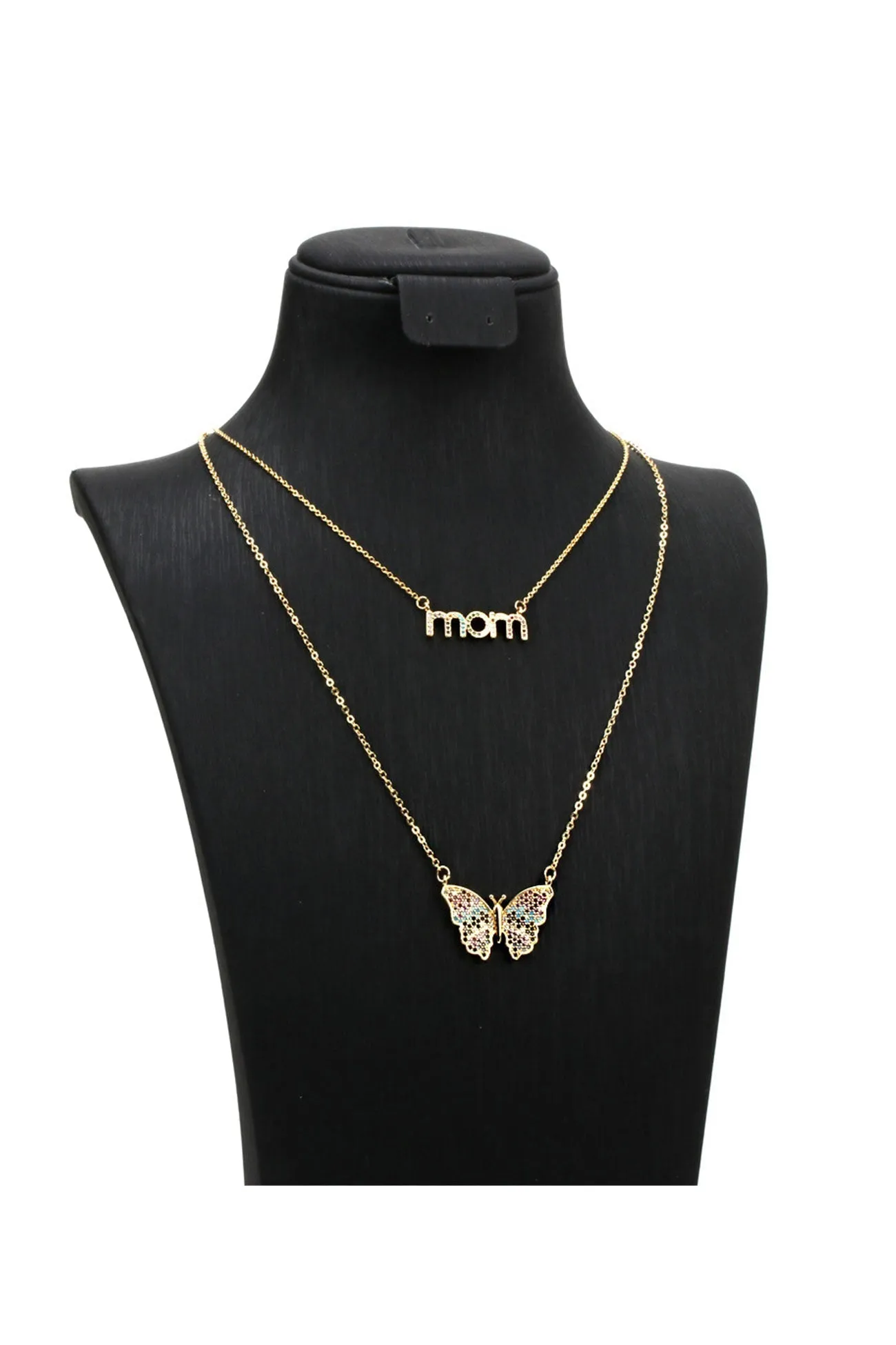 TastyHottie - Mom & Butterfly Colorful Zicron Necklace
