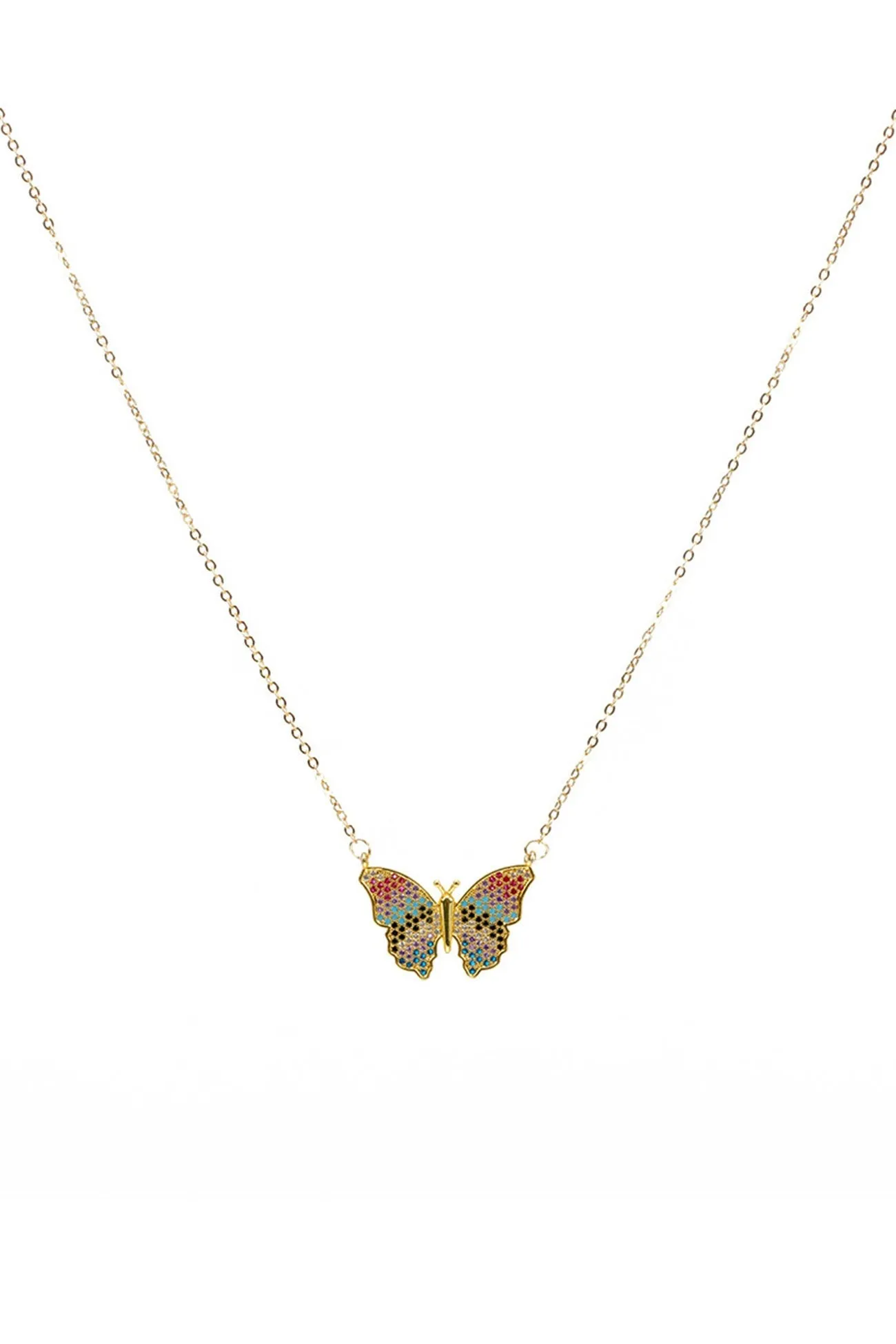 TastyHottie - Mom & Butterfly Colorful Zicron Necklace