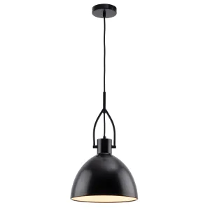Terrence Modern Matt Black Stirrup Pendant