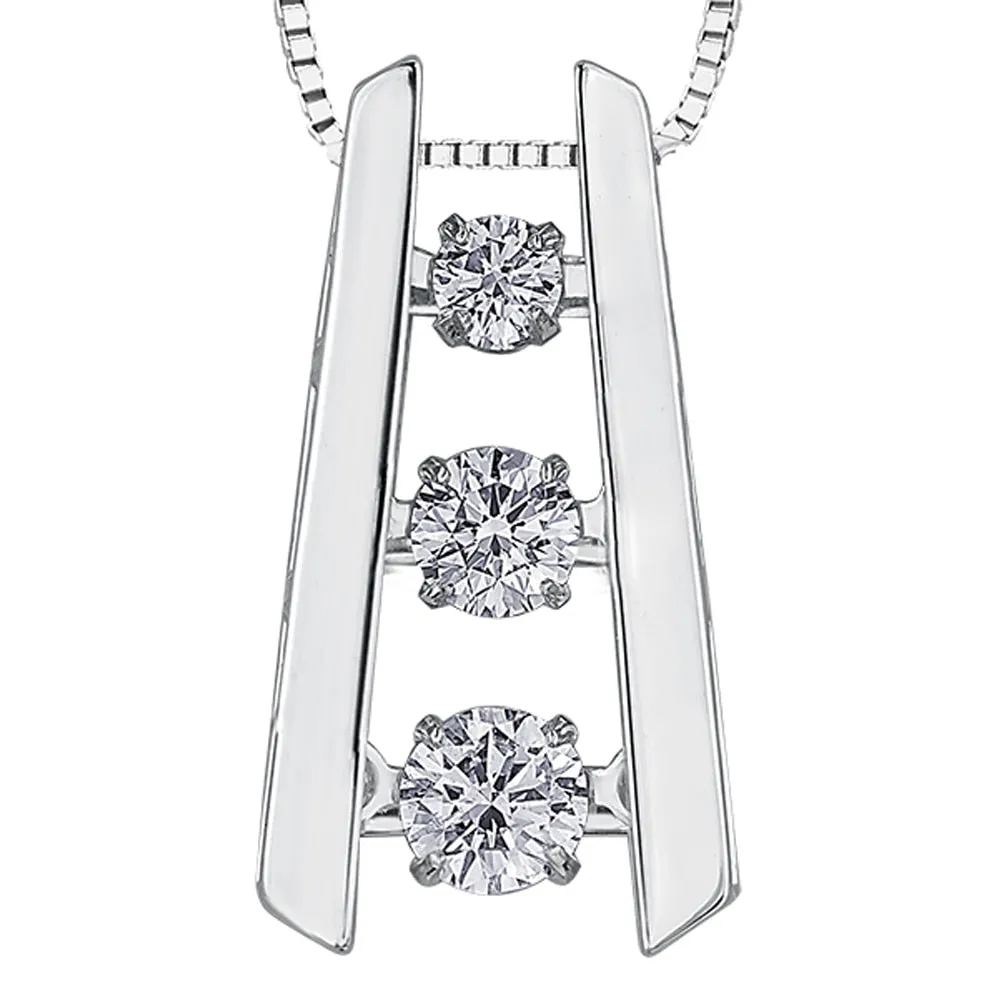 Three Diamond Pulse Pendant