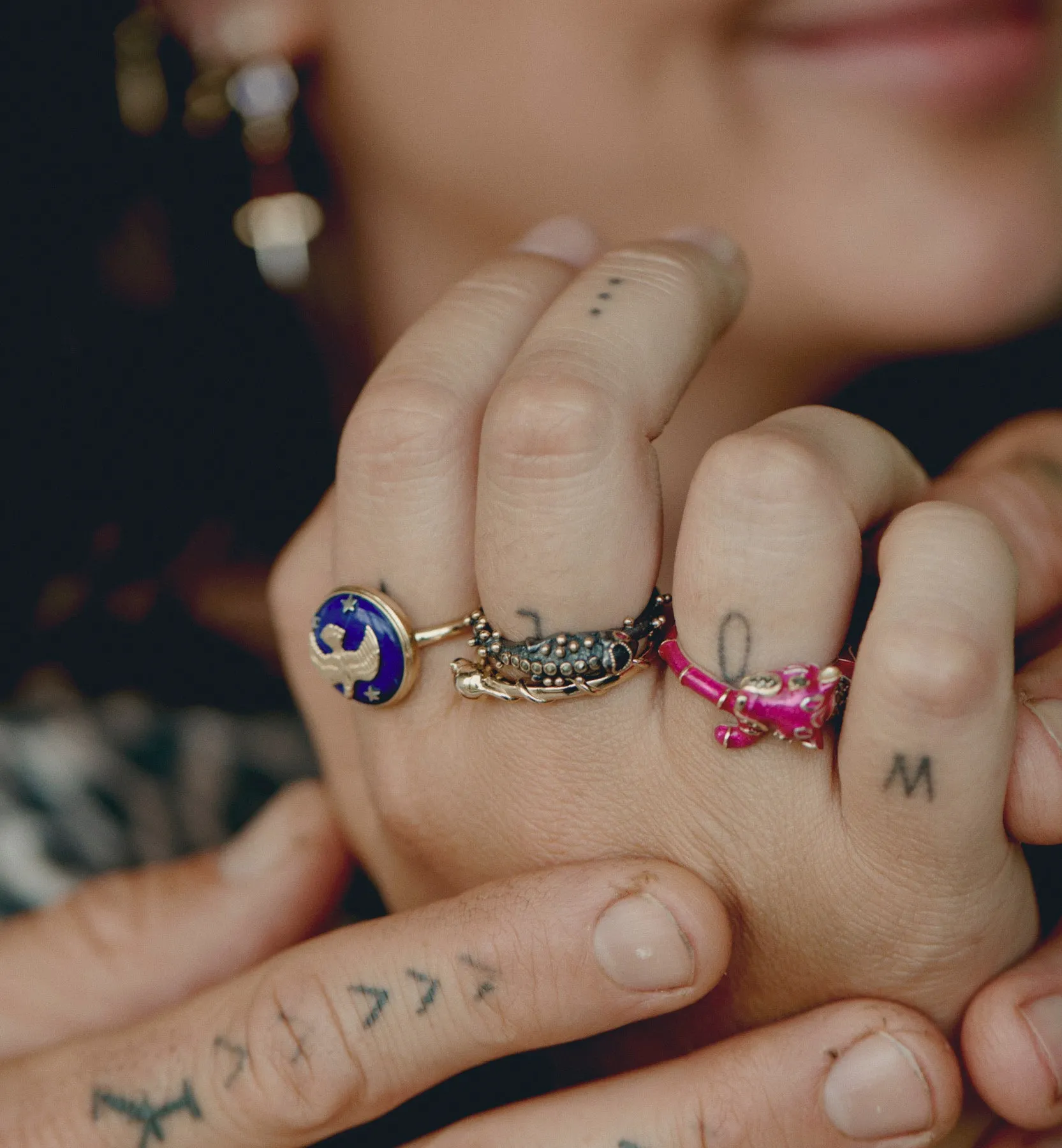Tiny Mouse Ring 14K