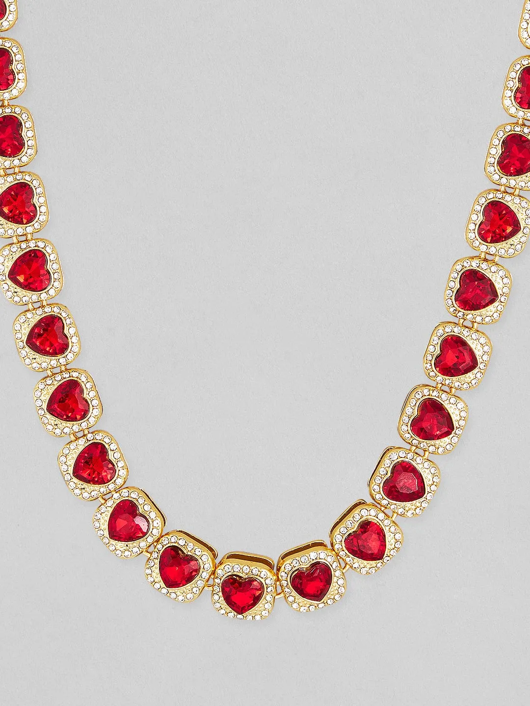 TOKYO TALKIES X Rubans Gold-Toned & Red Gold-Plated Necklace