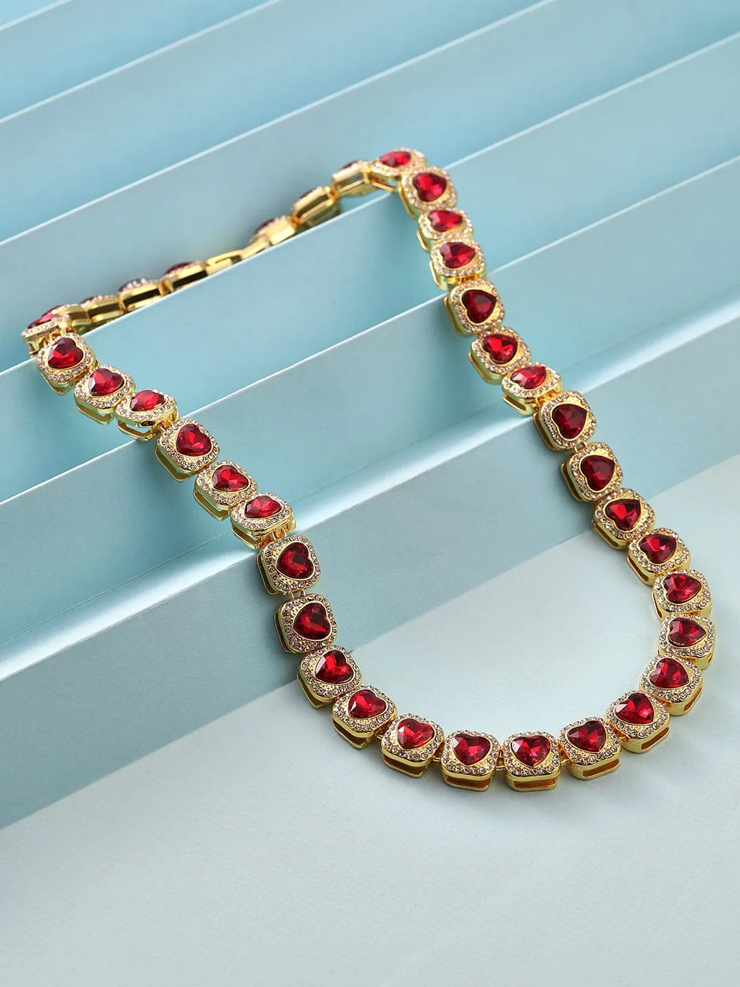 TOKYO TALKIES X Rubans Gold-Toned & Red Gold-Plated Necklace