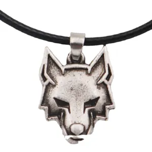 Viking Odin Wolf Head Necklace - Norse Legacy Collection