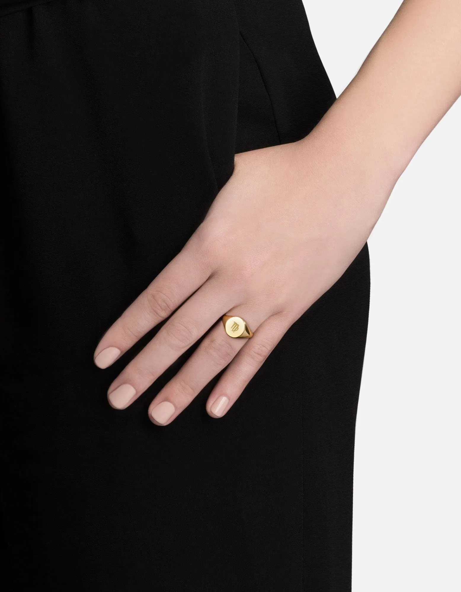 Virgo Astro Signet Ring, 14k Gold