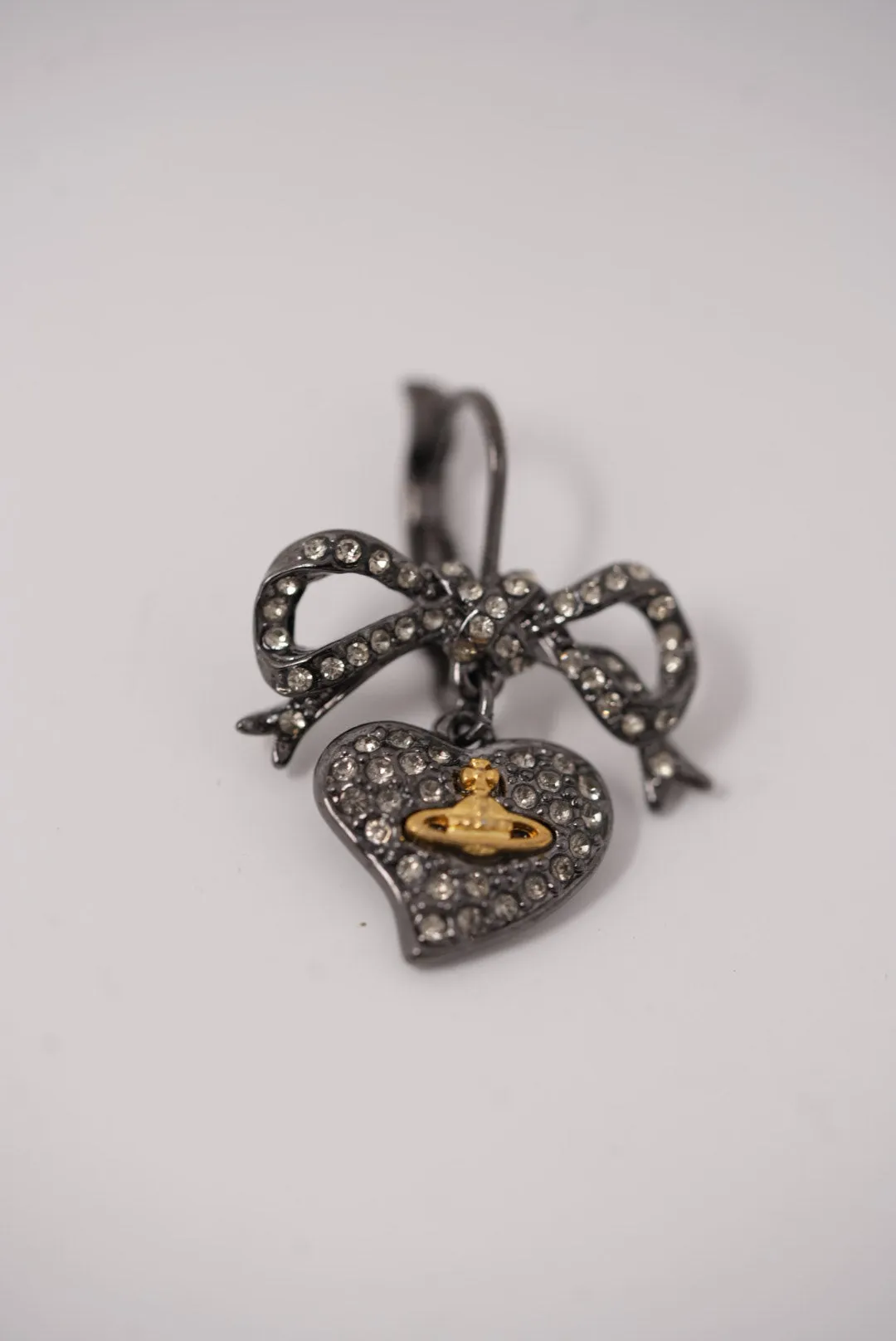 Vivienne Westwood  Rhinestone Heart Earrigs