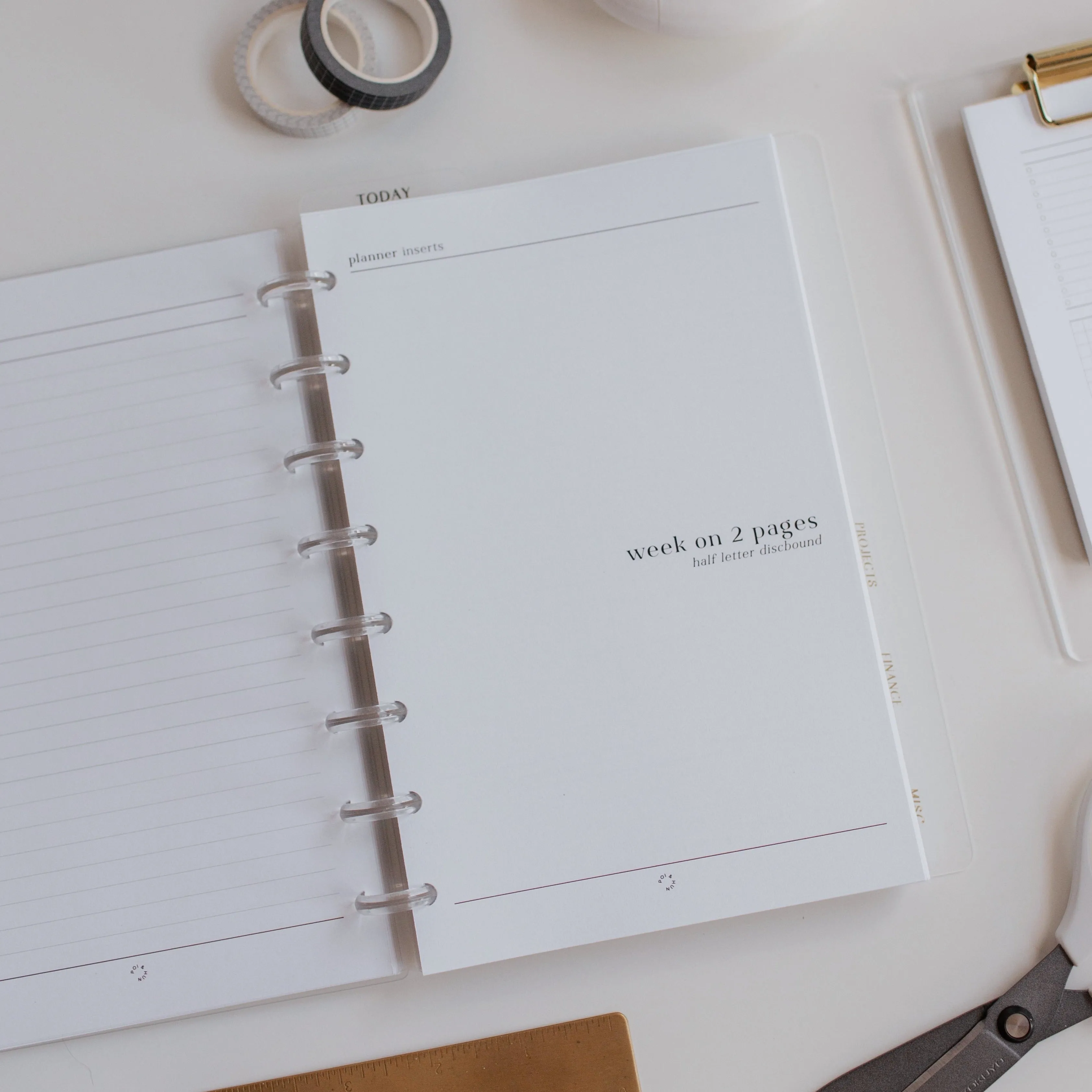Weekly   Notes (Week On 2 Pages) Planner Inserts | Original Collection