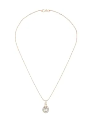 ZAVERI PEARLS Rose Gold Contemporary Austrian Diamond Embellished Round Shape Pendant & Chain For Women-ZPFK16813